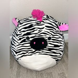 Tracey pink zebra squishmallow 16” practically new